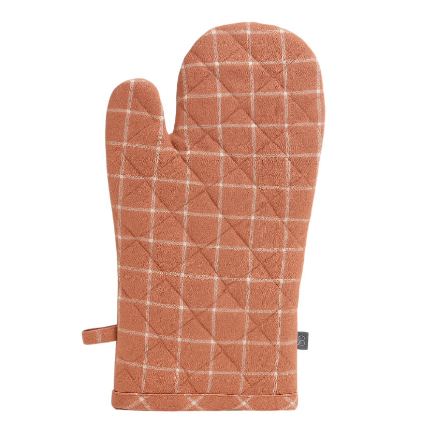 Guante de cocina rosado