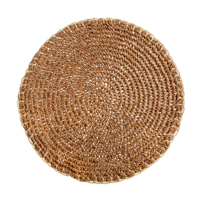 Individual de cocina vivo bordado beige