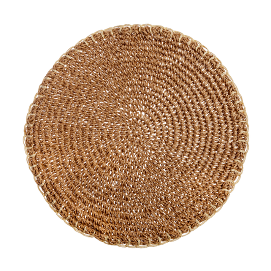 Individual de cocina vivo bordado beige