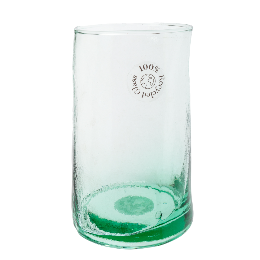 Jarrón de vidrio reciclado