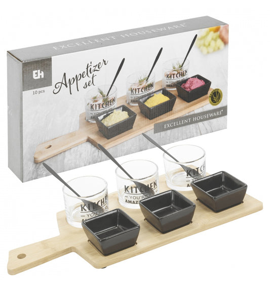 Juego de 10 piezas para servir aperitivos 1