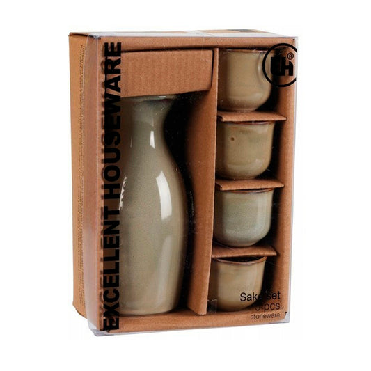 Juego de sake de 5 piezas de gres 1