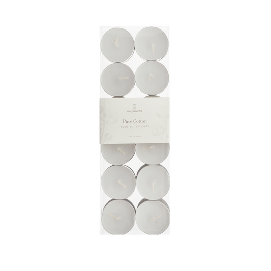 Pack 24 velas té Pure Cotton