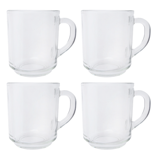 Pack 4 tazas cristal