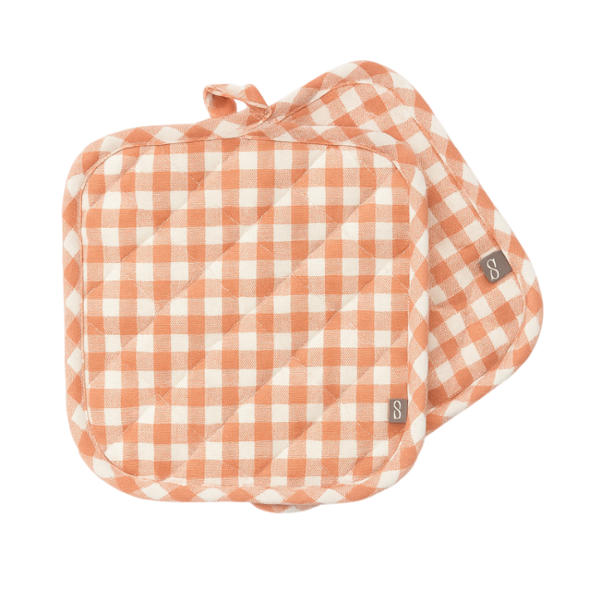 Pack de 2 agarradores de cocina rosado