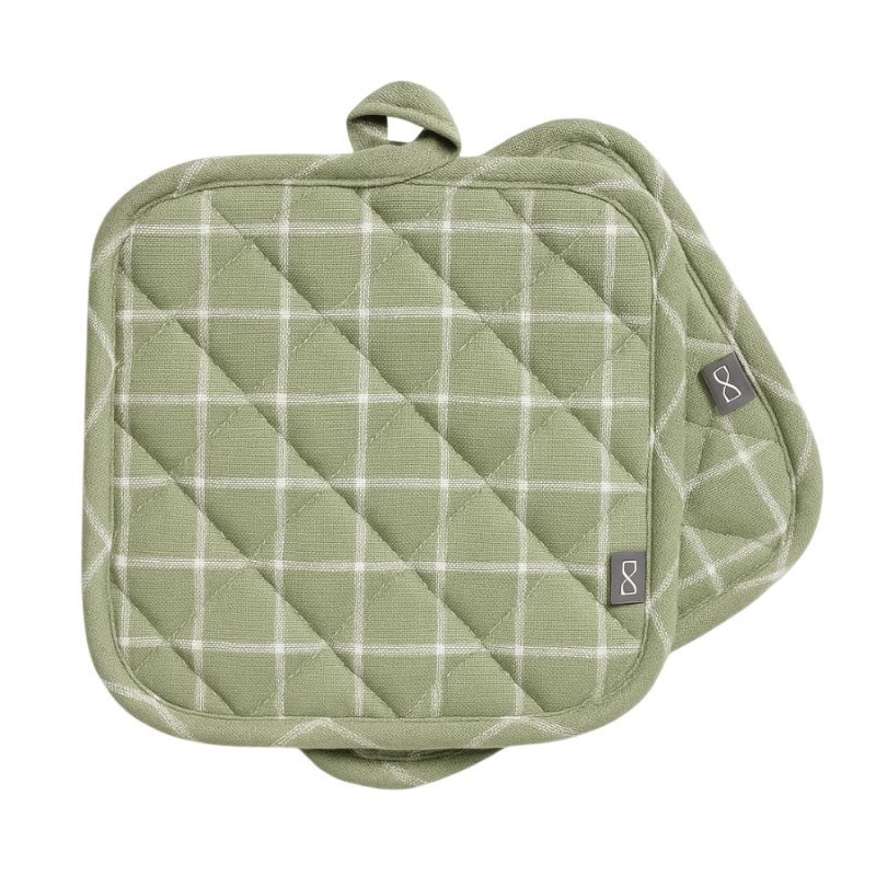 Pack de 2 agarradores de cocina rosado verde