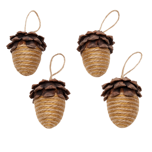 Pack de 4 piñas decorativas de Navidad