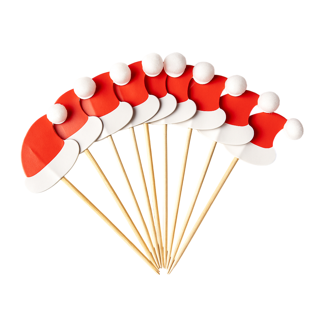 Palillos navideños para cocteles 10 unidades