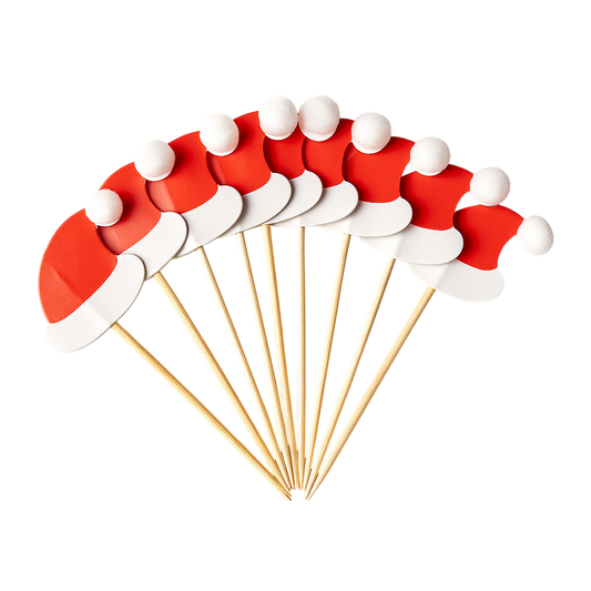 Palillos navideños para cocteles 10 unidades
