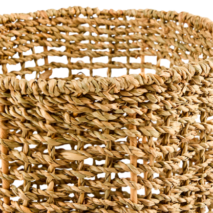 Pantalla de lámpara de fibra natural detalle