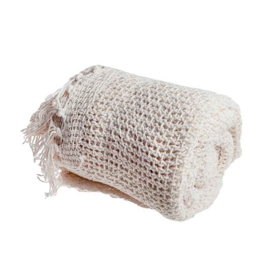 Plaid de algodón calado