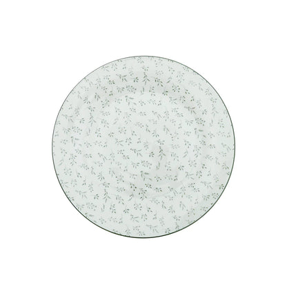 Vajilla Set 18 Cerámica Flor Verde