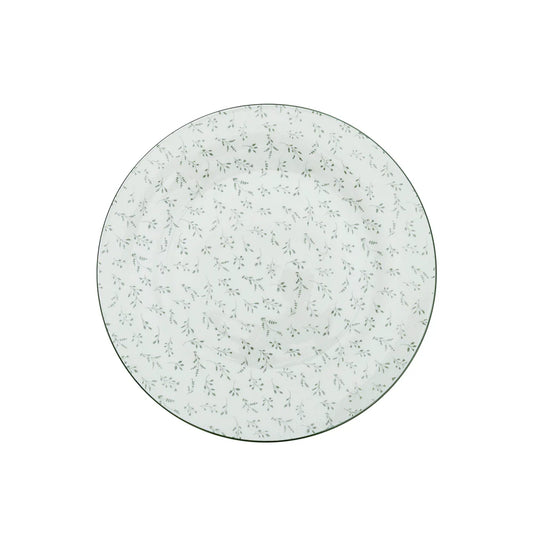 Vajilla Set 18 Cerámica Flor Verde