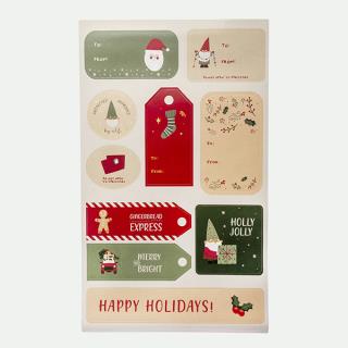 Tarjetas con pegatinas navideñas