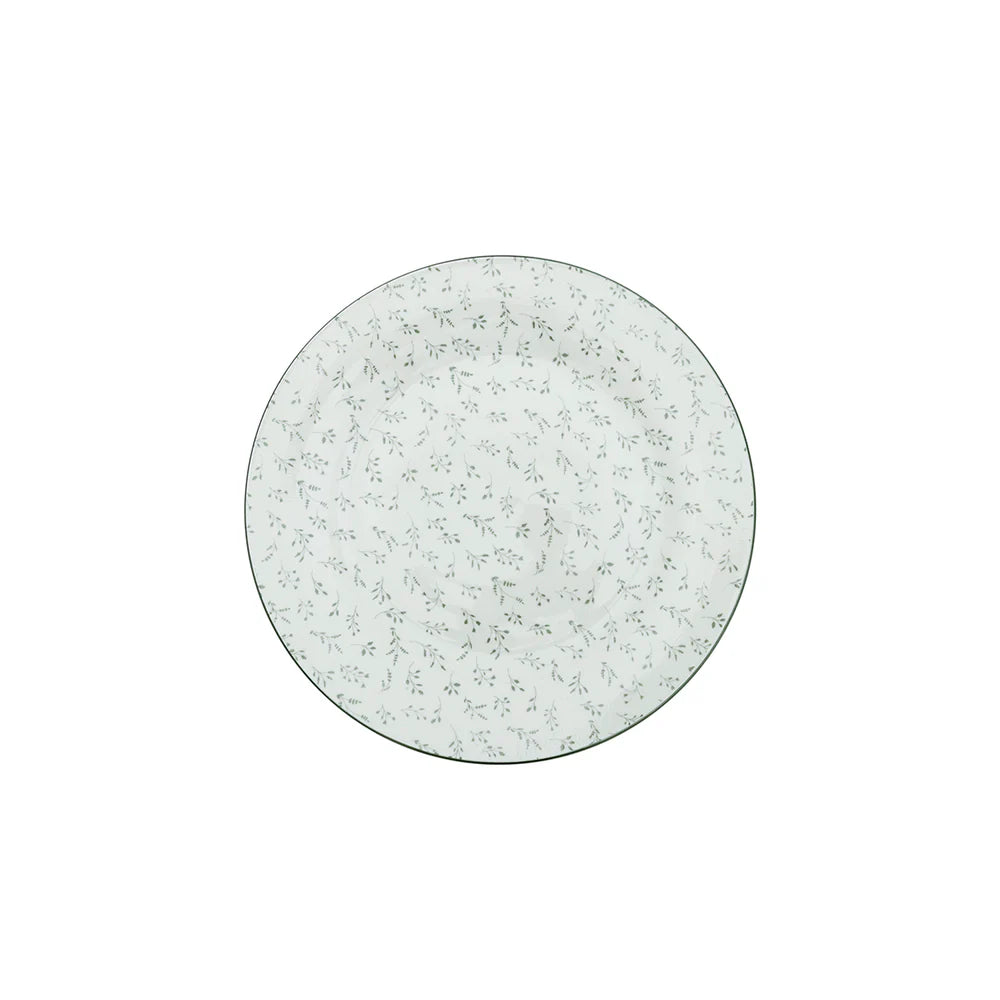 Vajilla Set 18 Cerámica Flor Verde
