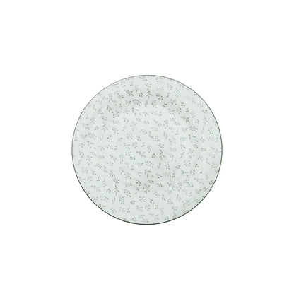 Vajilla Set 18 Cerámica Flor Verde