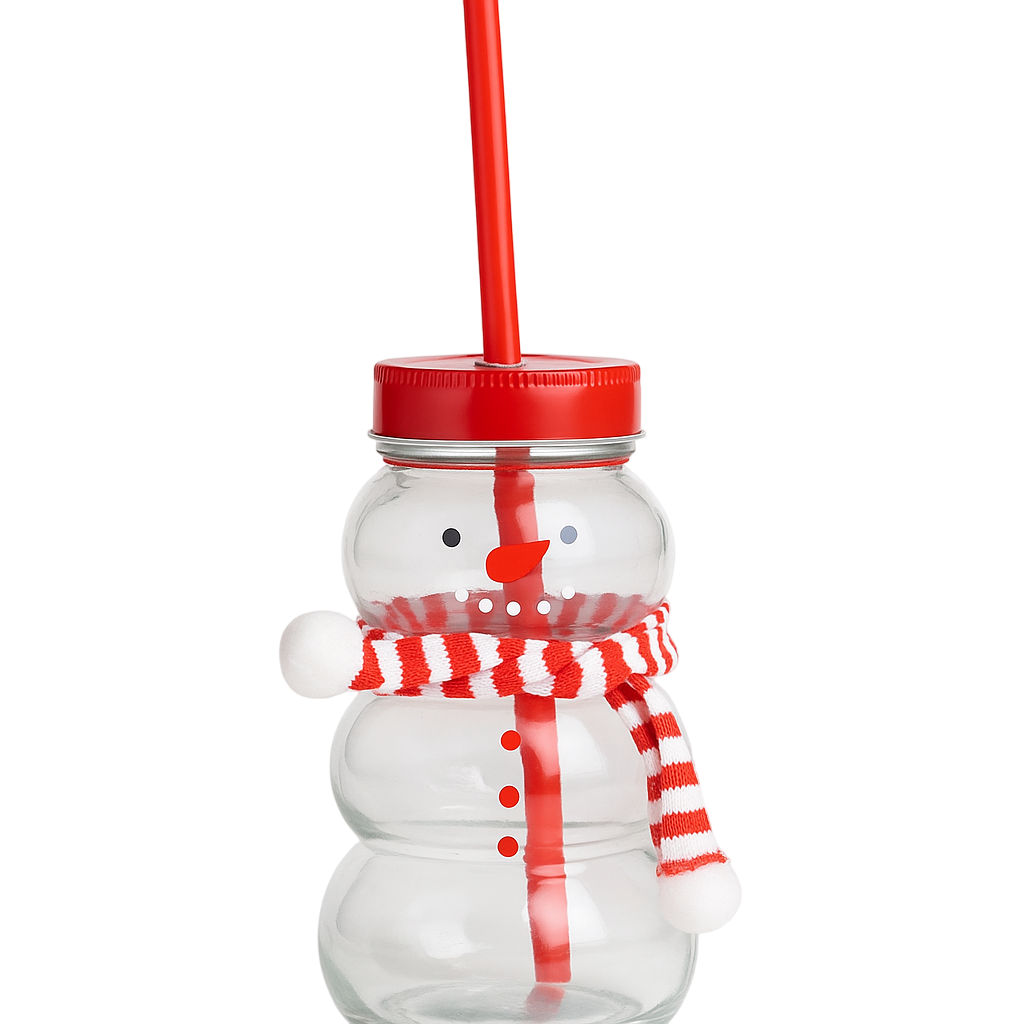Vaso de Navidad con pajita
