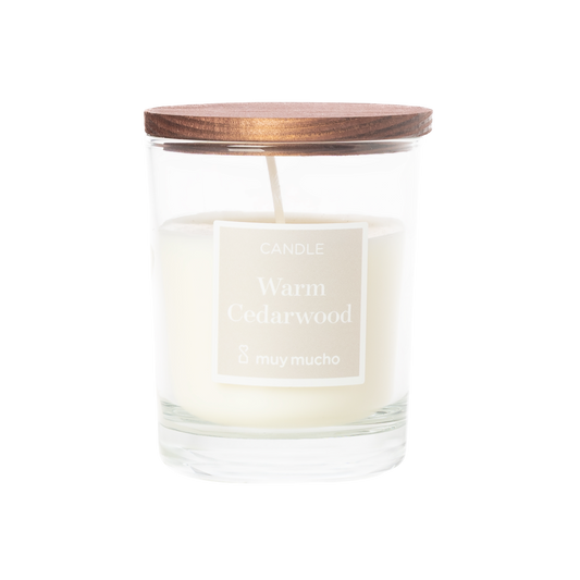 Vaso vela con tapa Warm Cedarwood