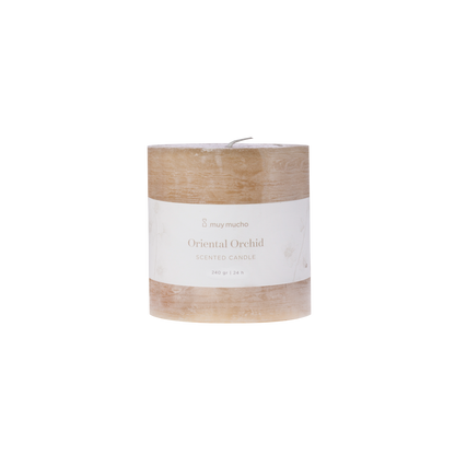 Vela cilindro oriental Orchid pequeño