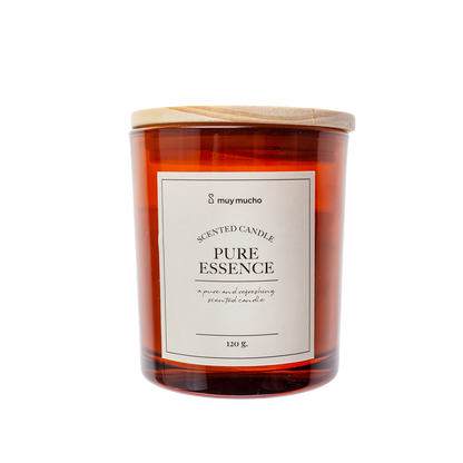 Vela con tapa de madera Pure Essence