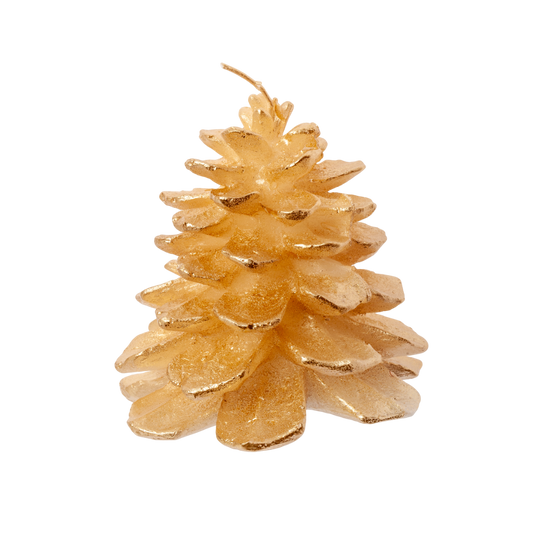Vela piña metalizada